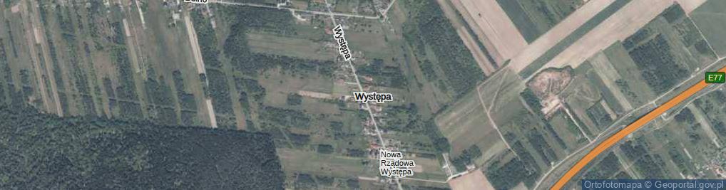 Zdjęcie satelitarne Występa ul.