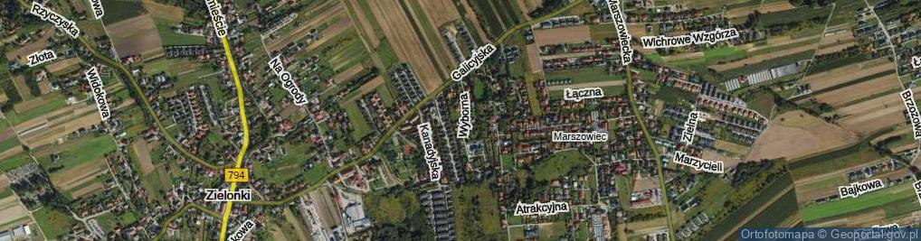 Zdjęcie satelitarne Wyborna ul.