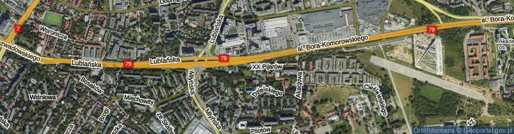 Zdjęcie satelitarne XX Pijarów ul.