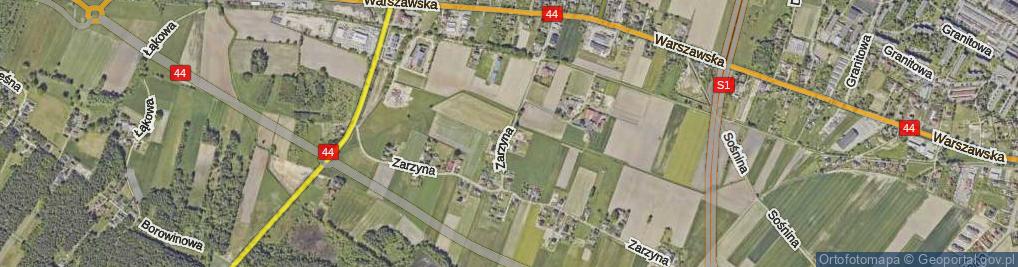 Zdjęcie satelitarne Zarzyna ul.