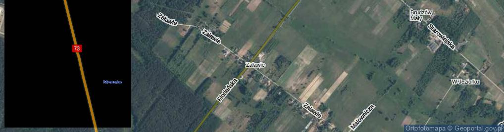 Zdjęcie satelitarne Załawie ul.