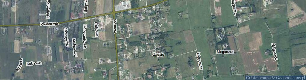 Zdjęcie satelitarne Zagaje ul.