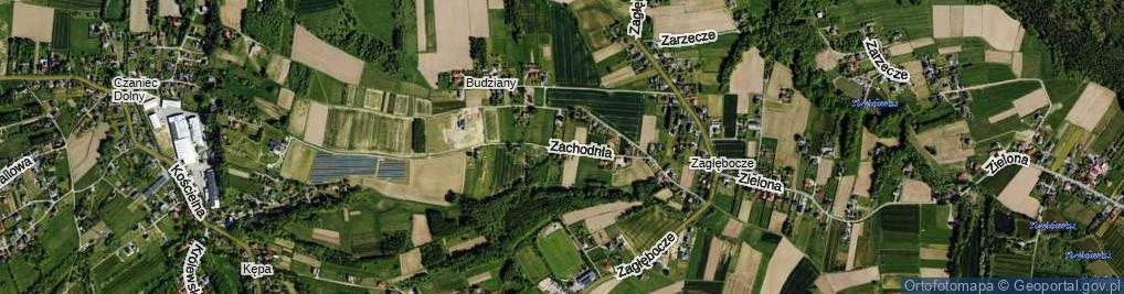 Zdjęcie satelitarne Zachodnia ul.