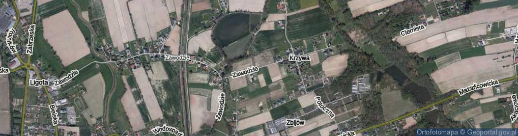 Zdjęcie satelitarne Zawodzie ul.
