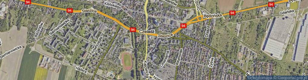 Zdjęcie satelitarne Żabia ul.