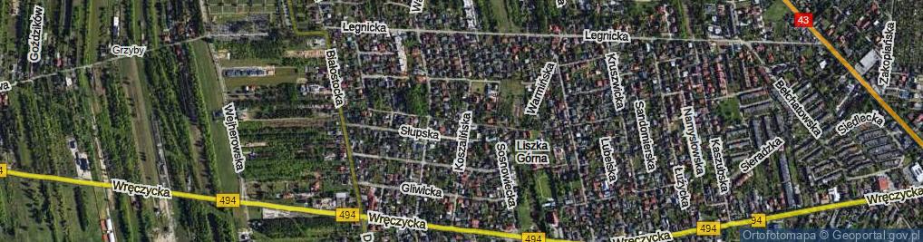 Zdjęcie satelitarne Zawierciańska ul.