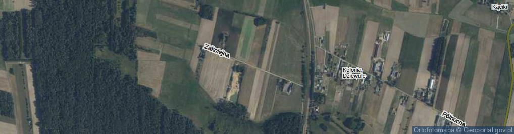 Zdjęcie satelitarne Zakolejna ul.