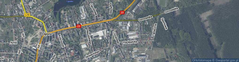 Zdjęcie satelitarne Zakręt ul.