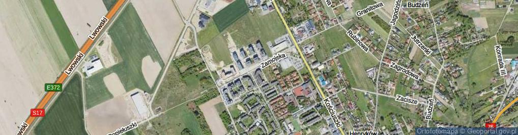 Zdjęcie satelitarne Zamojska ul.