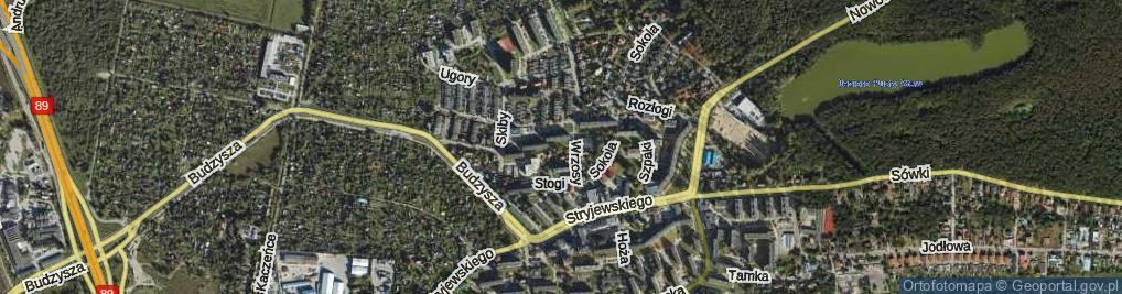 Zdjęcie satelitarne Zakole ul.