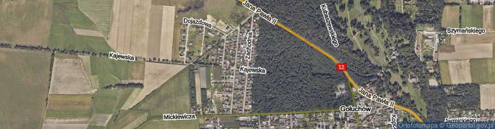 Zdjęcie satelitarne Zachodnia ul.