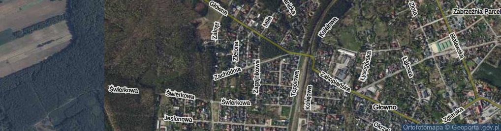 Zdjęcie satelitarne Zachodnia ul.