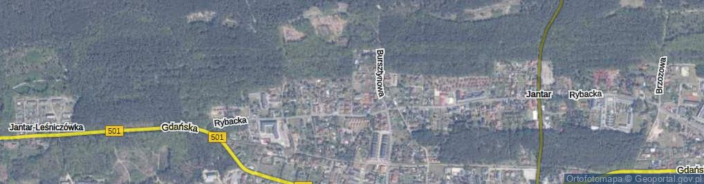 Zdjęcie satelitarne Zakole ul.