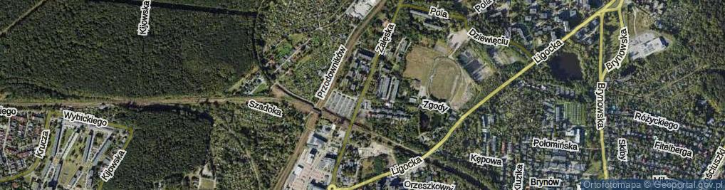 Zdjęcie satelitarne Załęska ul.