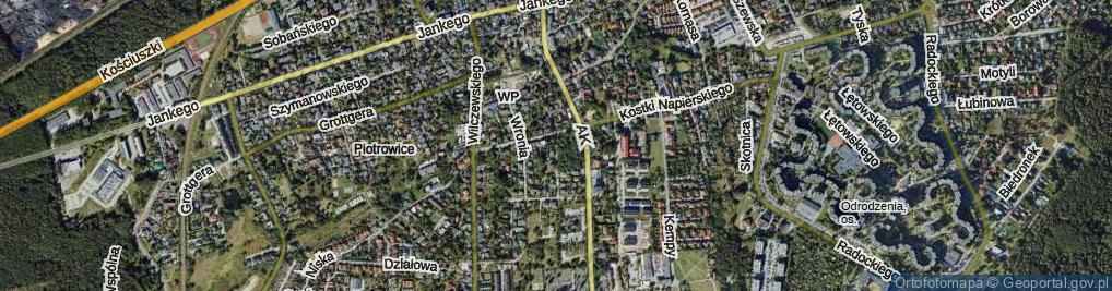 Zdjęcie satelitarne Załogowa ul.