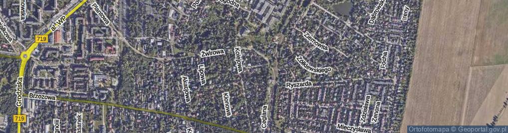 Zdjęcie satelitarne Żabia ul.