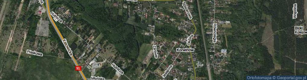 Zdjęcie satelitarne Zaniwie ul.