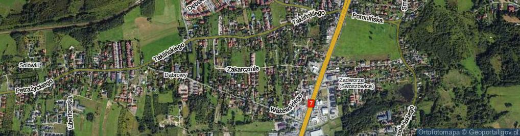 Zdjęcie satelitarne Zakarczmie ul.