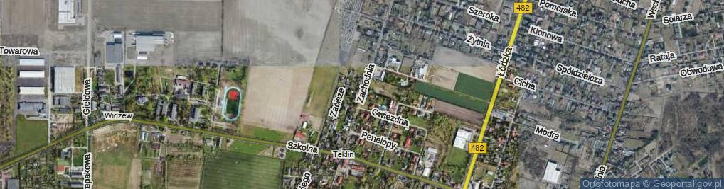 Zdjęcie satelitarne Zachodnia ul.