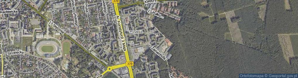 Zdjęcie satelitarne Zamenhofa Ludwika, dr. ul.