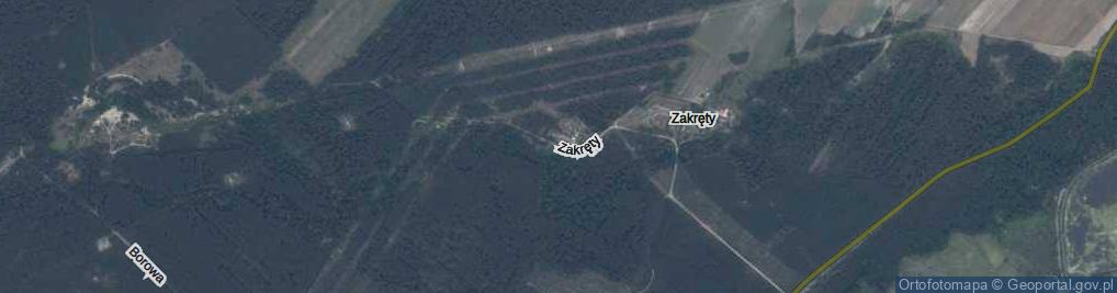 Zdjęcie satelitarne Zakręty ul.