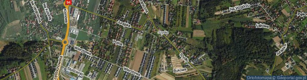 Zdjęcie satelitarne Zakątek ul.