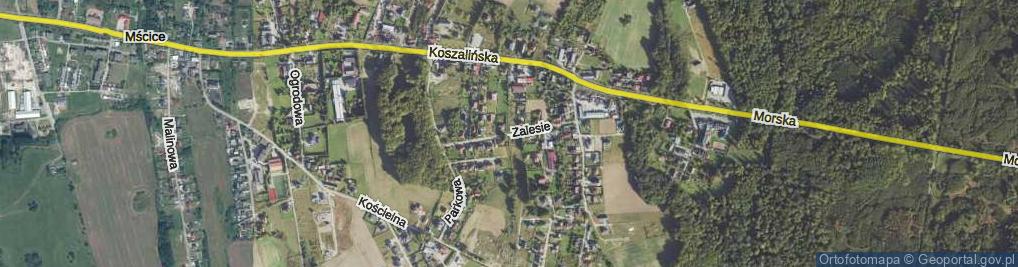 Zdjęcie satelitarne Zalesie ul.