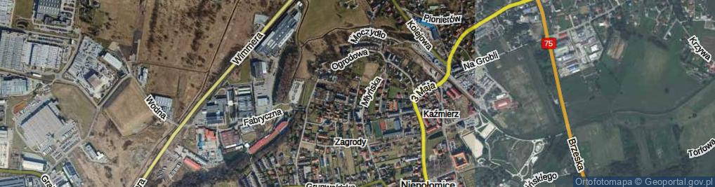 Zdjęcie satelitarne Zagrody ul.