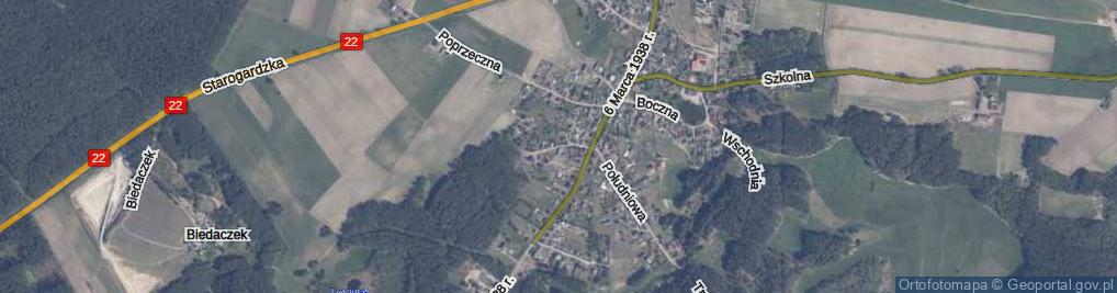 Zdjęcie satelitarne Zachodnia ul.