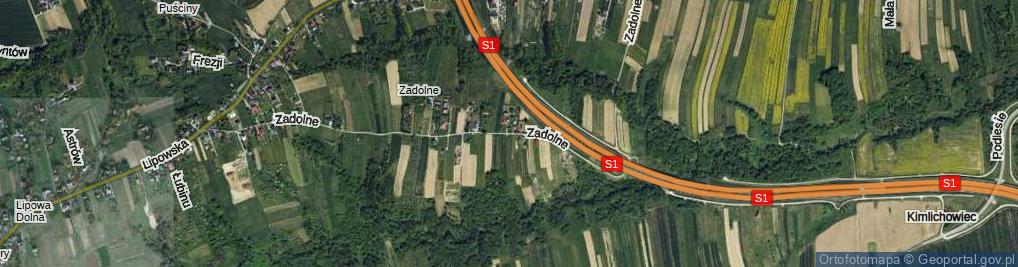 Zdjęcie satelitarne Zadolne ul.