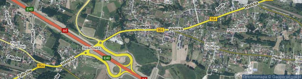 Zdjęcie satelitarne Zakościele ul.