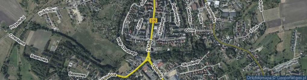 Zdjęcie satelitarne Zabytkowa ul.