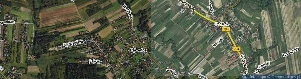 Zdjęcie satelitarne Zakole ul.