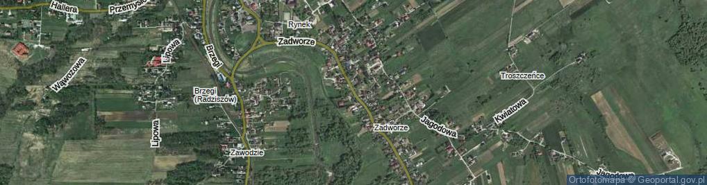 Zdjęcie satelitarne Zadworze ul.