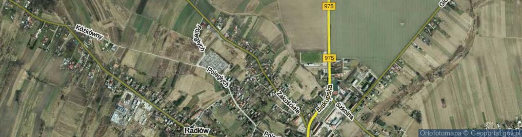 Zdjęcie satelitarne Zakościele ul.