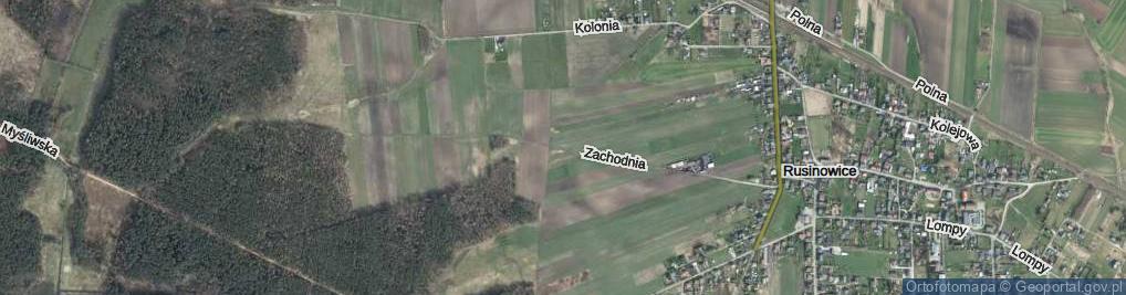 Zdjęcie satelitarne Zachodnia ul.