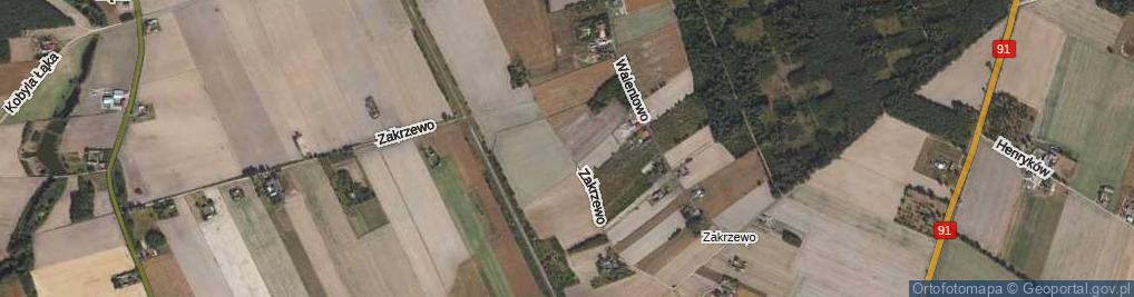 Zdjęcie satelitarne Zakrzewo ul.