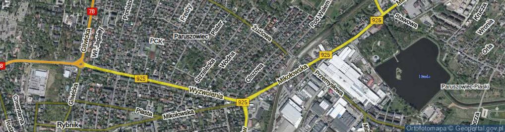 Zdjęcie satelitarne Zajęcza ul.