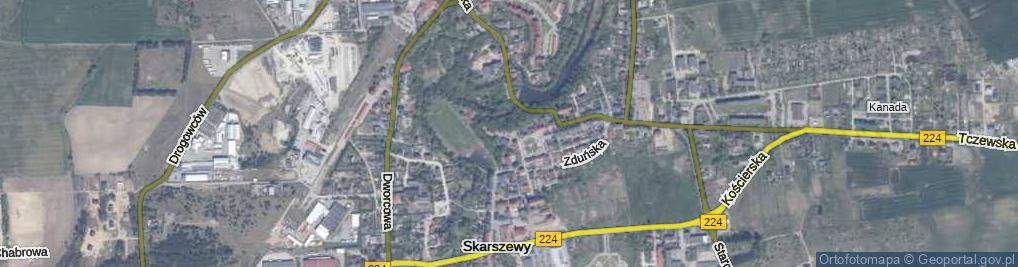 Zdjęcie satelitarne Zamkowa ul.