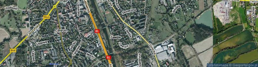 Zdjęcie satelitarne Zawiśle ul.