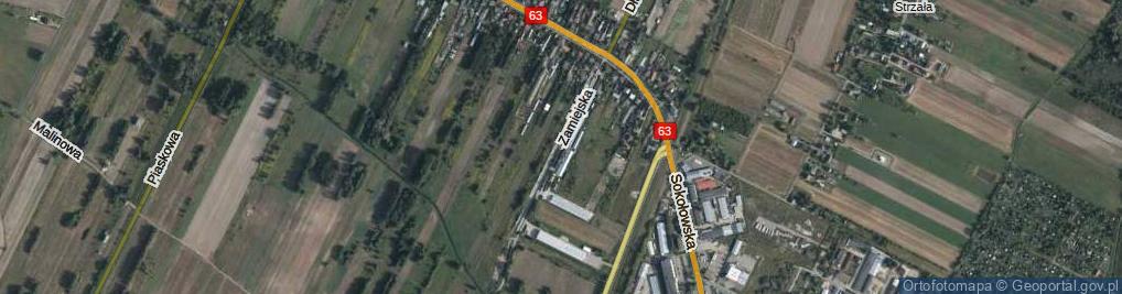 Zdjęcie satelitarne Zamiejska ul.
