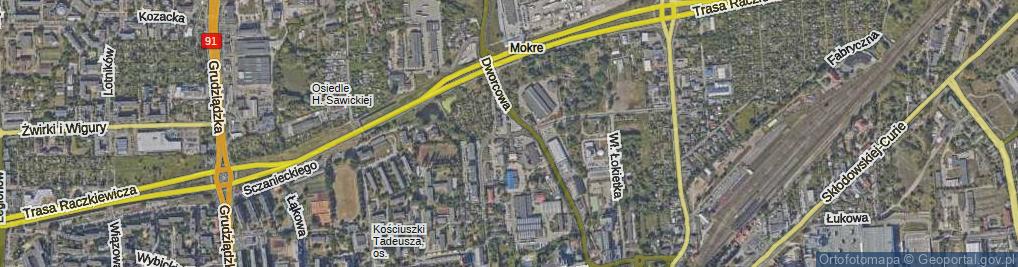 Zdjęcie satelitarne Zaułek Dworcowy ul.