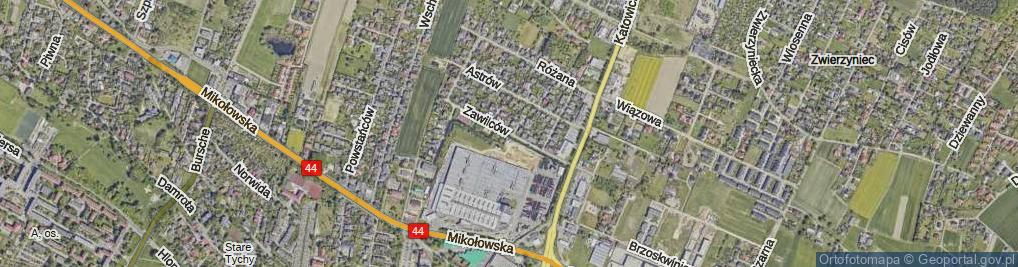Zdjęcie satelitarne Zawilców ul.