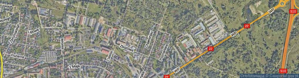 Zdjęcie satelitarne Zaułek Chełmiński ul.