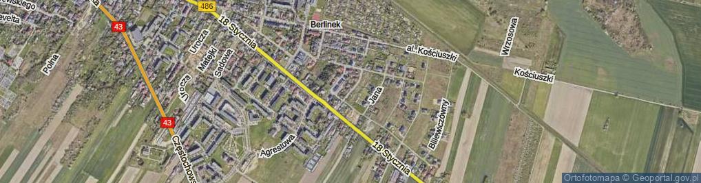 Zdjęcie satelitarne Zagłoby Jana Onufrego ul.