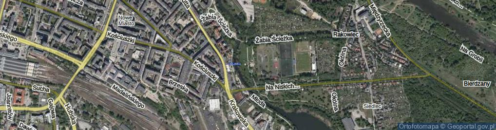 Zdjęcie satelitarne Żabia Grobla ul.