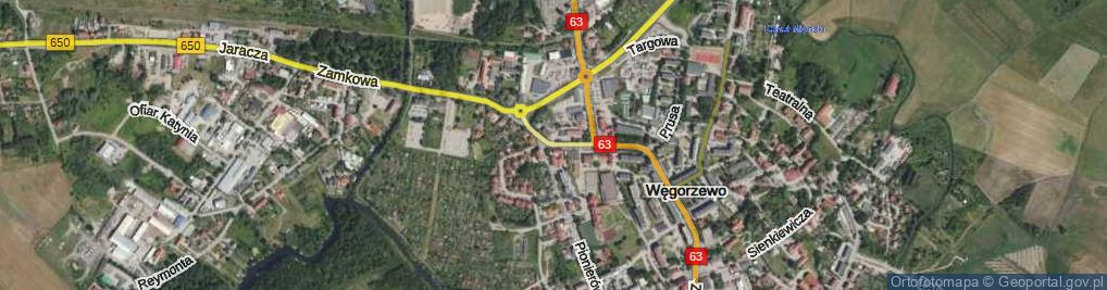 Zdjęcie satelitarne Zamkowa ul.