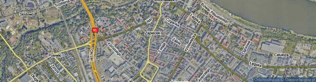 Zdjęcie satelitarne Zapiecek ul.