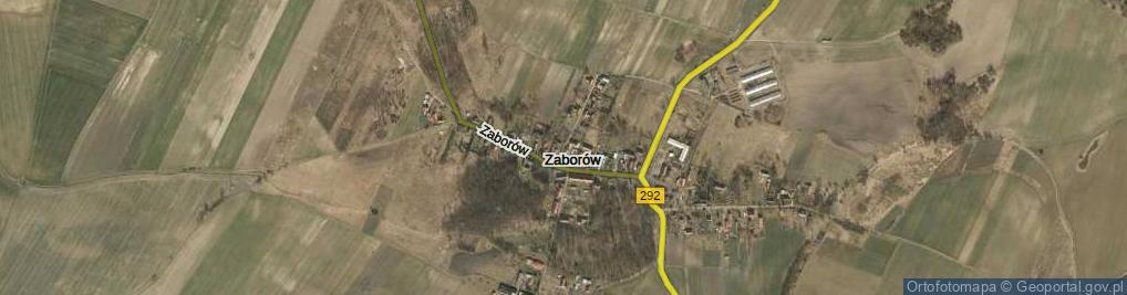 Zdjęcie satelitarne Zaborów ul.
