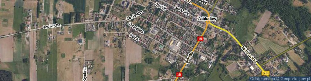 Zdjęcie satelitarne Zamiejska ul.